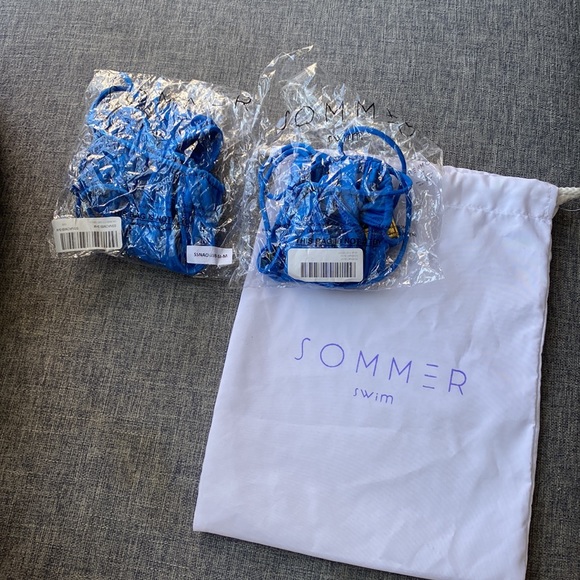 Brand New XS/M Sommer Swim Xena bikinis set Sirius blue halter cheeky thong - Picture 8 of 13